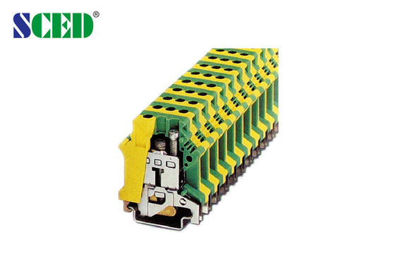 Custom 25mm Din Rail Terminal Blocks Width 12.2mm Right Angle Wire Inlet