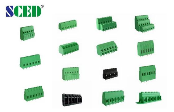 Plastic Nickel Plated PCB Terminal Block Green 5.08mm 10A Double Levels
