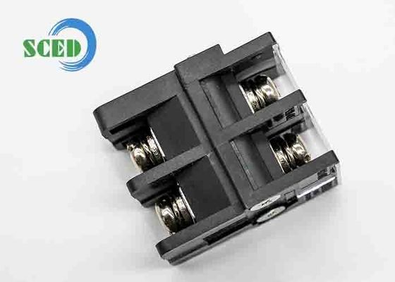 12.2mm Terminal Width Feed Through Terminal Block with Right Angle Wire Inlet and Brass Clamp Cage