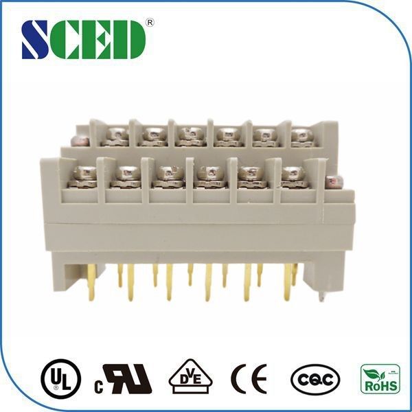 Fence Strips Grey Barrier Terminal Block Phosphor Bronze Terminal