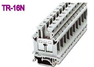 Grey 12.2mm Width 101A Din Rail Terminal Blocks 800V 25mm2 Brass
