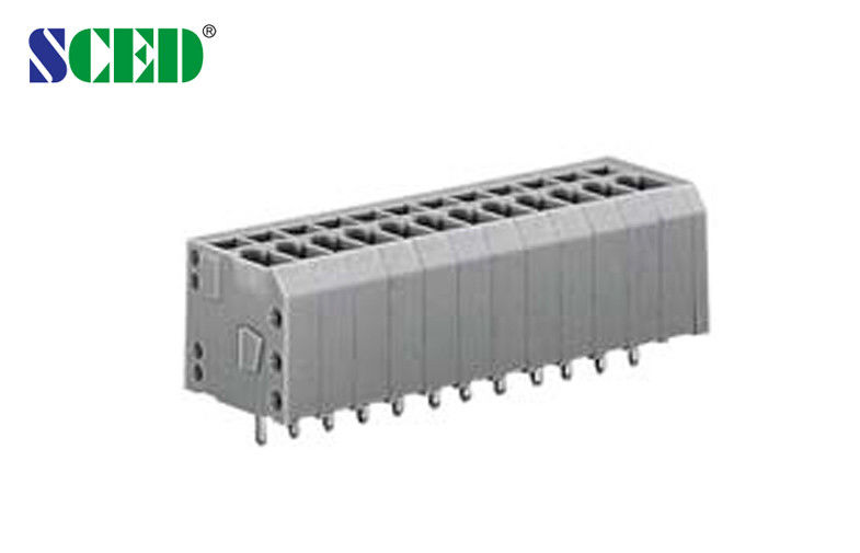 16A Screwless Spring Terminal Block Electrical Pitch 3.81mm 300V