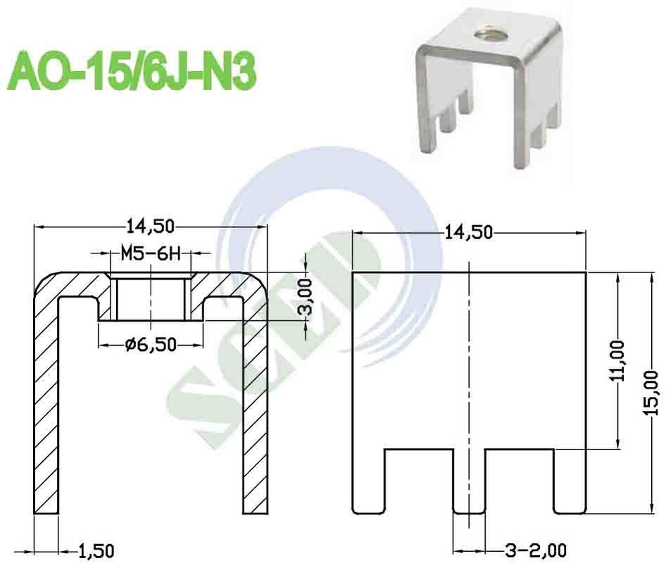 85A 6.25*13.00mm 18 Torque Steel Brass Terminal Block Accessories