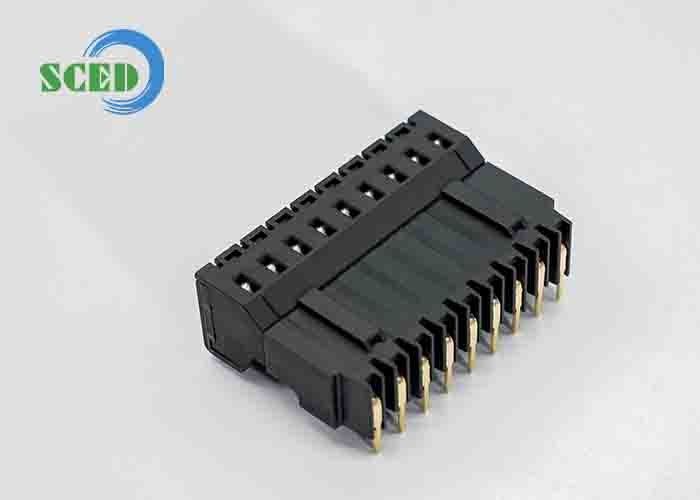 Male Pluggable Copper Terminal Block 5.00mm 300V 14.5A for Flexible Design Competitive PA66+25%GF