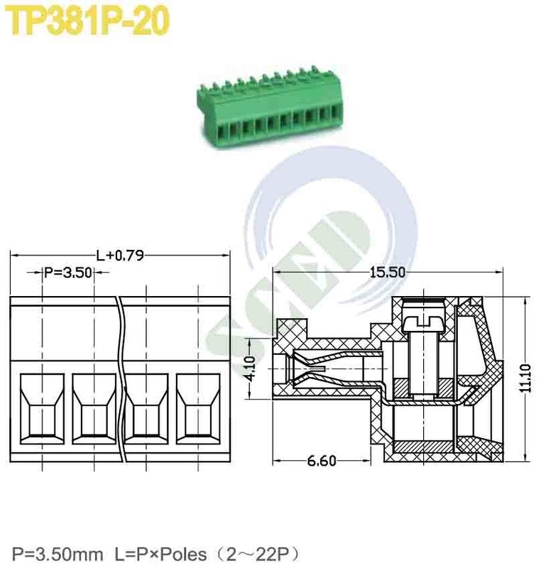 500MΩ Insulation Resistance DIN Rail Terminal Block for Industrial Applications