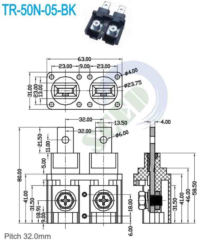 16mm2 Rated Feed-through Wire Connector for Current Demands and Heavy-Duty Applications