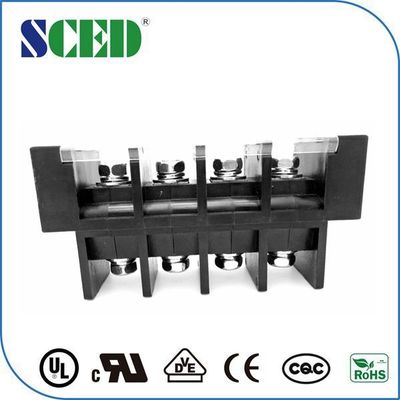 पिच 27 मिमी पैनल माउंट टर्मिनल ब्लॉक पीबीटी ब्लैक स्टील स्क्रू पीतल बोर्ड
