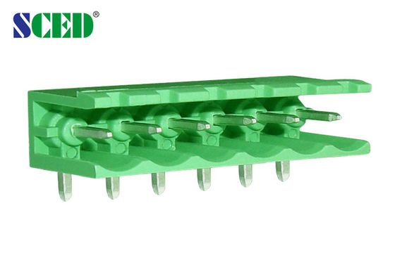 ग्रीन प्लग इन टर्मिनल ब्लॉक पिच 7.62 मिमी पीतल टर्मिनल PA66 300V