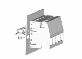 600V / 150A थ्रू पैनल टर्मिनल ब्लॉक पिच 18.8mm 2-24 पोल राइट एंगल