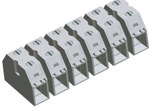 2-16 ध्रुव 50A टर्मिनल ब्लॉक पिच के माध्यम से फ़ीड 13.5 मिमी तांबा