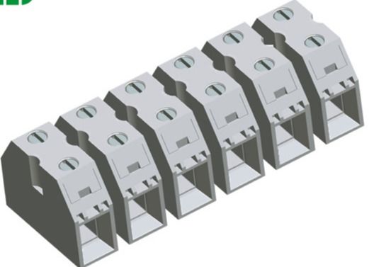 स्टील स्क्रू 50A टर्मिनल फीड थ्रू कनेक्टर पिच 13.5mm 2-16 पोल कॉपर