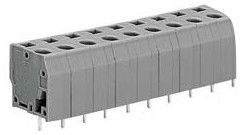 300V 12A पीसीबी स्प्रिंग टर्मिनल ब्लॉक 16 पिन स्क्रूलेस पिच 7.62 मिमी