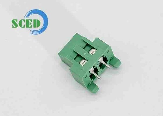 300V 10A M3 पेंच 12-26 AWG टर्मिनल ब्लॉक कनेक्टर PA66 इन्सुलेशन सामग्री ग्रीन 5.08mm अंतर