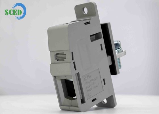 ग्रे 25.00mm के माध्यम से पैनल टर्मिनल ब्लॉक कनेक्शन तांबा 300V 230A एम 8 स्टील पेंच