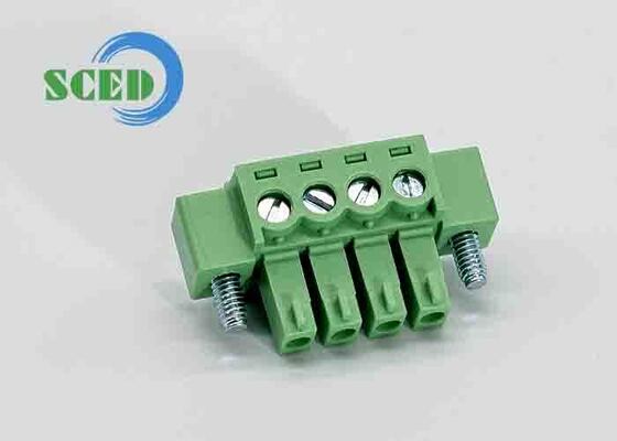 पीतल क्लैंप केज प्लग करने योग्य टर्मिनल ब्लॉक 3000V AC/मिनट प्रतिरोध वोल्टेज और विश्वसनीय विद्युत कनेक्शन के लिए फॉस्फर कांस्य टर्मिनल के साथ
