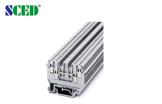 टर्मिनल चौड़ाई 5.2mm 300V 20A Din रेल टर्मिनल ब्लॉक AWG 30 - 12